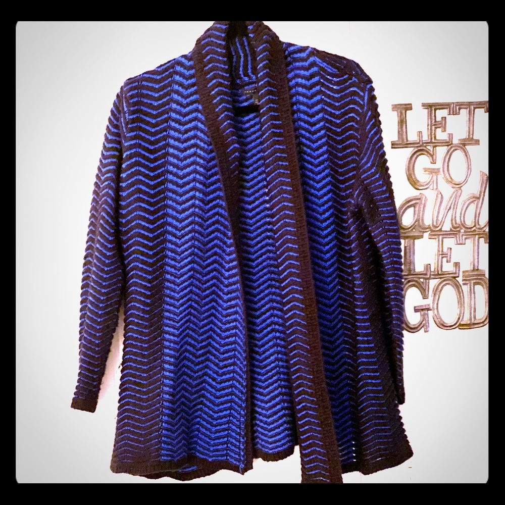 Blue and black sweater